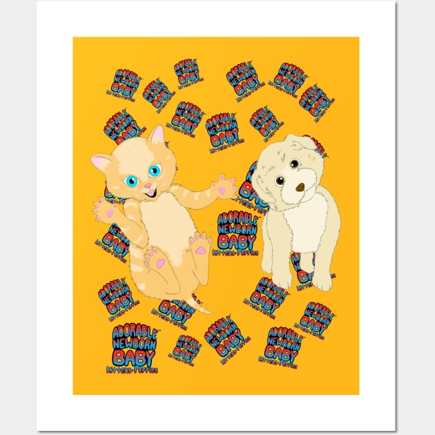 ADORABLE NEWBORN BABY KITTENS & PUPPIES Wall Art by Dorablenewborn1